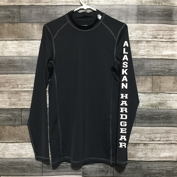 Alaskan Hardgear Mock Neck Base Layer Compression Shirt Men’s M Black Logo - Picture 3 of 8
